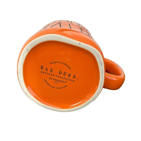 RAE DUNN Fang Tastic Halloween Mug Artisan Collection Orange - Picture 3 of 3